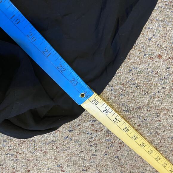 Grecerelle Women XL Black V Neck Wrap Dress Hi Low Ruffle Coastal Elastic Waist - Picture 3 of 10